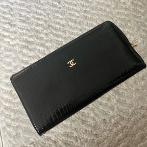 Chanel clutch, crocodile leather